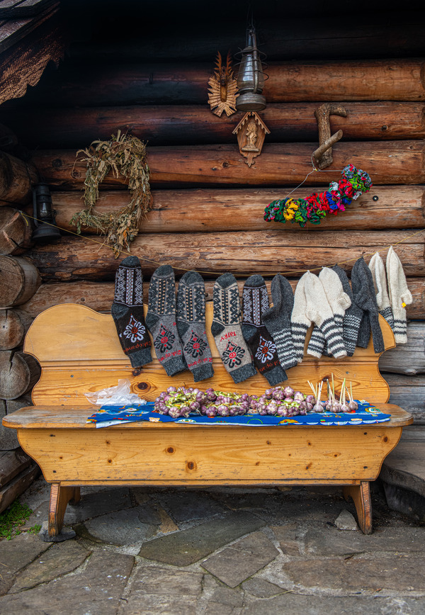 Zakopane pamiątki wełniane skarpety